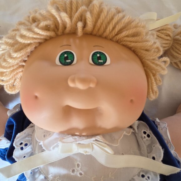 Vntg Cabbage Patch Kids Limited Edition Boy&Girl Twins 1985 Dark Blue Outfits - Picture 3 of 12